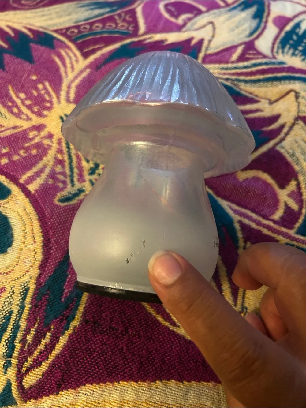 Anthropologie blown glass mushroom lamp